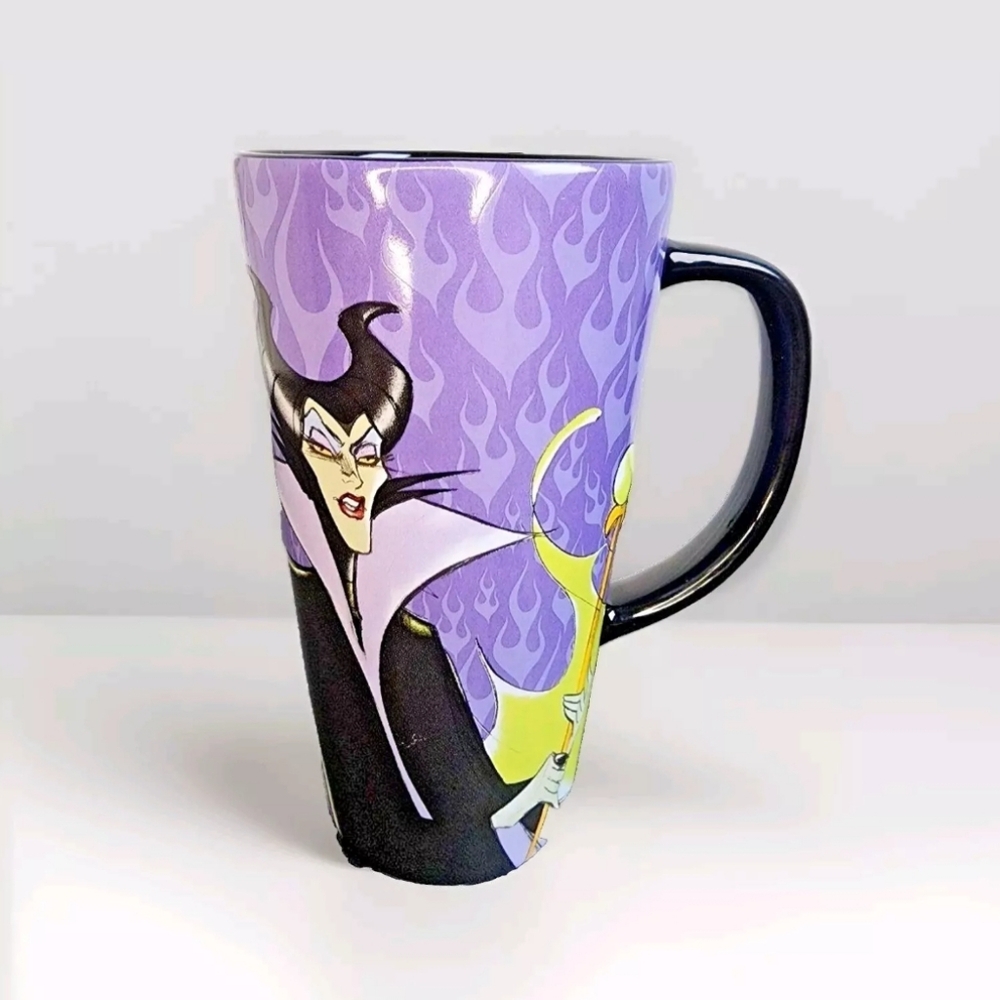 Disney Parks Authenic Original Maleficent Tall Latte Mug Exclusive Sketch Design